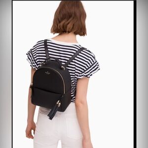 Kate Spade Black Backpack with Gold Accents NWOT